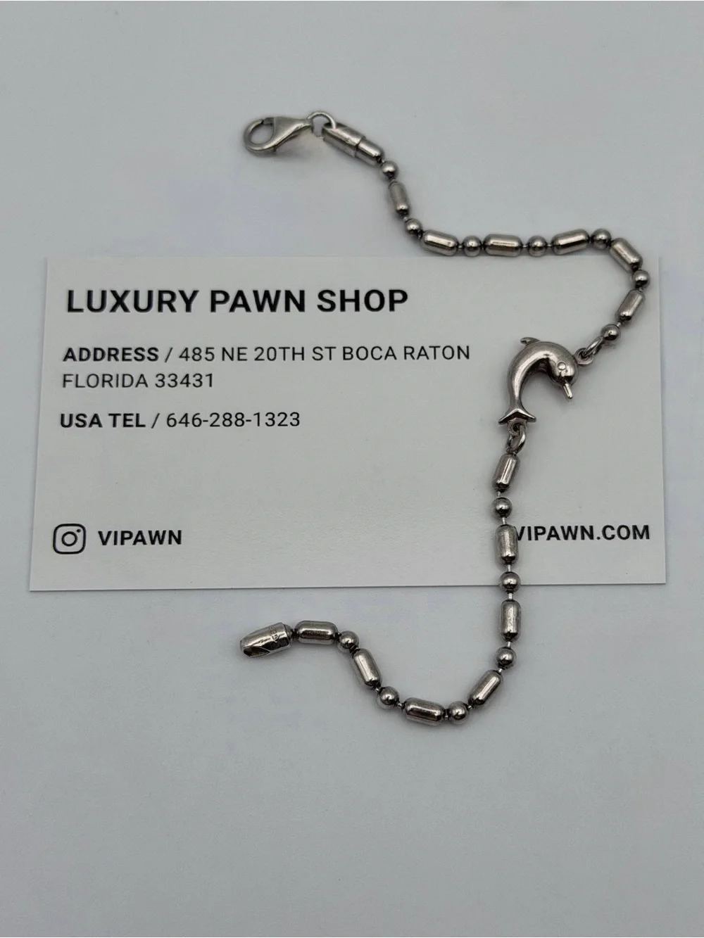 925 Sterling Silver Ocean Dolphin bracelet 8”